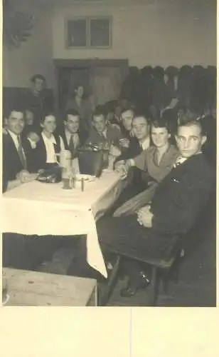Postcard social history party types and scenes instant snapshot friends group real photo