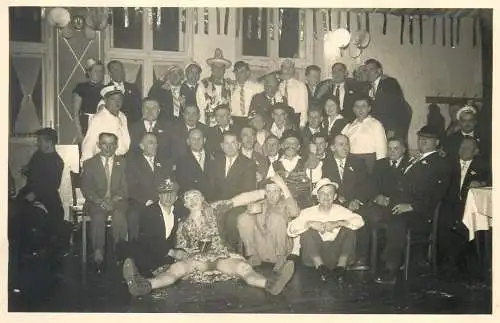 social history memory Post card people party group real photo