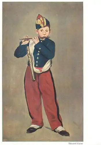 Painting postcard Edouard Manet Der Pfeifer