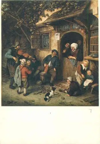 Painting postcard Adriaen Van Ostade the violonist