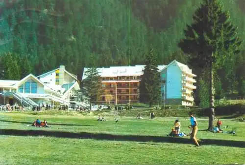 Hotels restaurants postcard Romania Poiana Brasov Teleferic hotel 1972