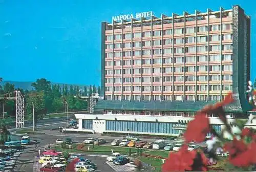Hotels restaurants postcard Romania Cluj Napoca hotel 1975
