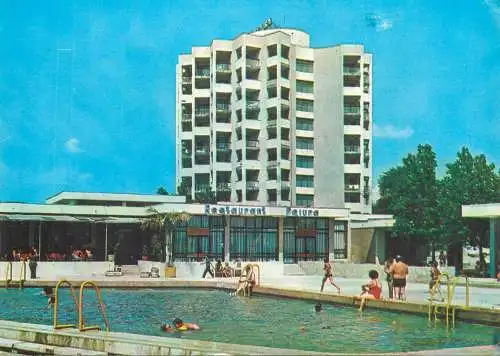 Hotels restaurants postcard Romania Black Sea Venus Pajura hotel 1976