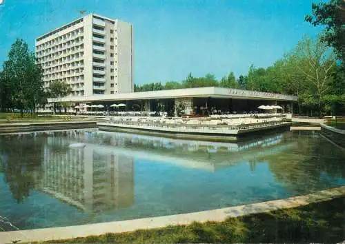 Hotels restaurants postcard Romania Black Sea Mamaia Majestic hotel 1974