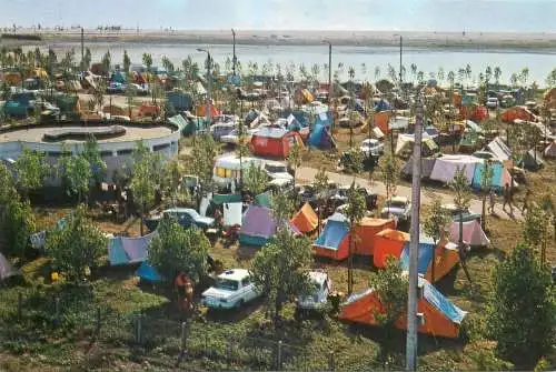 Hotels restaurants postcard Romania Black Sea Costinesti camping 1970
