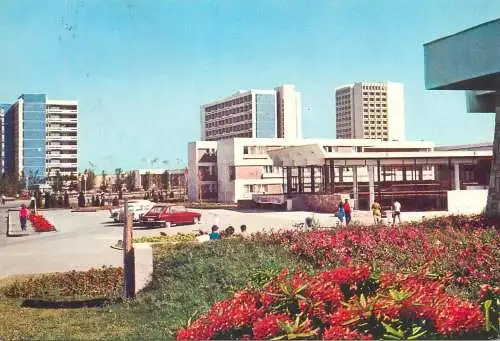 Hotels restaurants postcard Romania Black Sea Mangalia North Jupiter Capitol Meteor and Comet hotels