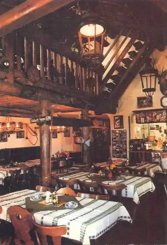Hotels restaurants postcard Switzerland Chasa Veglia restaurant Sent