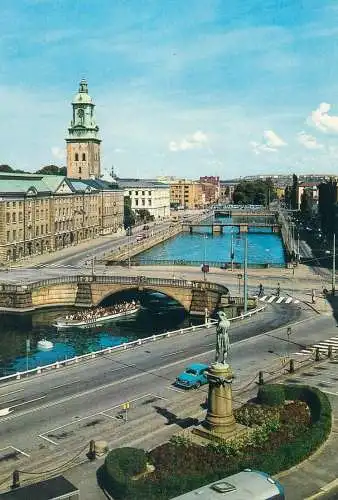 Sweden Postcard Goteborg the Great Harbor Canal