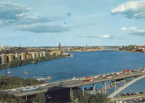 Sweden Postcard Stockholm Vasterbron and Riddarfjarden