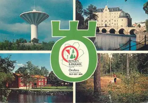 Sweden Postcard Orebro multi view