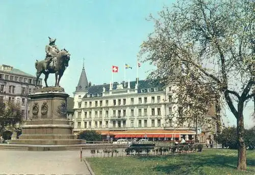 Sweden Postcard Malmo Stortorget equestrian statue