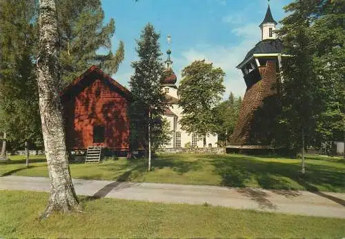 Postcard Sweden Dalarna the Leksand church