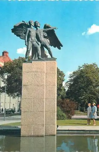 Postcard Sweden Linkoping Man and his Genius