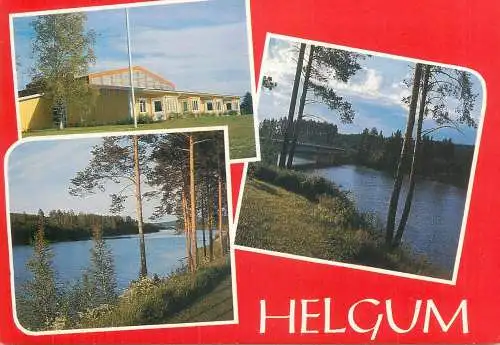 Postcard Sweden Helgum multi view