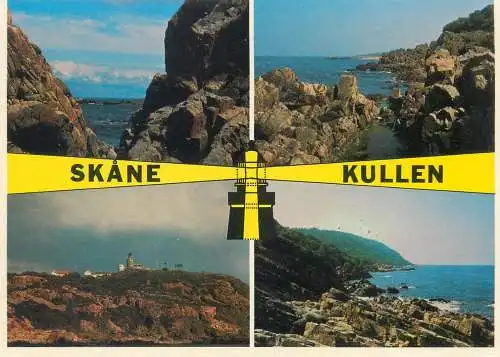 Postcard Sweden Skane & Kullen's Lighthouse multi view