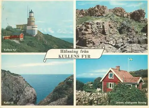 Postcard Sweden Kullen's Lighthouse multi view
