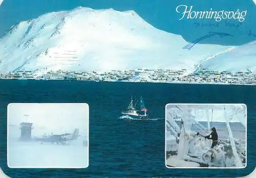 Postcard Norway Honningsvag multi view