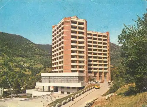 Hotels restaurants postcard Romania Herculean baths Diana Hotel 1983