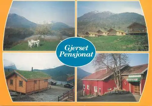 Postcard Norway Torvik Isfjorden Gjerset Pension and Utsikten Camping multi view