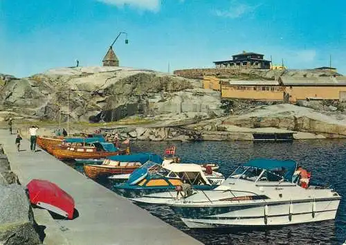 Postcard Norway the "End of the World" motorboats