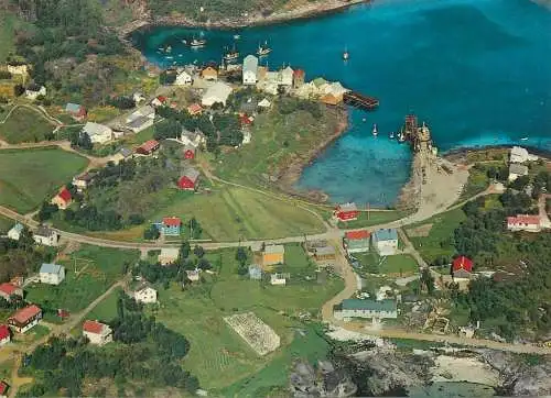 Postcard Norway Skutvik aerial view