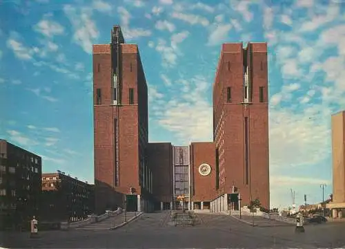 Postcard Norway Oslo Town Hall
