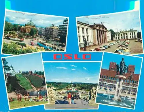 Postcard Norway Oslo multi view