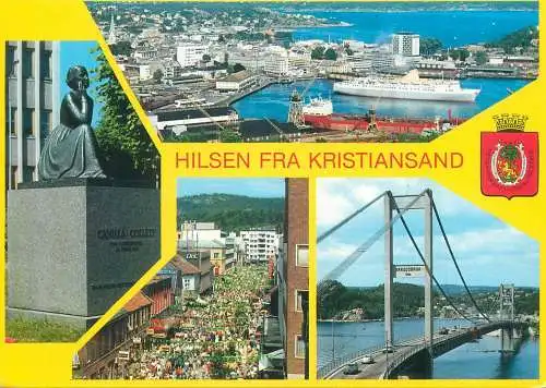Post card multi view Kristiansand Norway