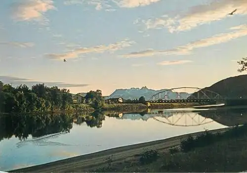 Postcard Norway Storslett evening atmosphere
