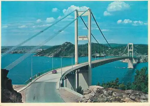 Postcard Norway Kristiansand S. Varroddbrua suspension bridge over Randesundet