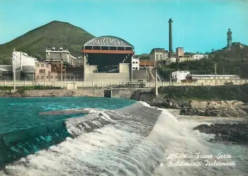 Albino fiume Serio e stabilimento Italcementi