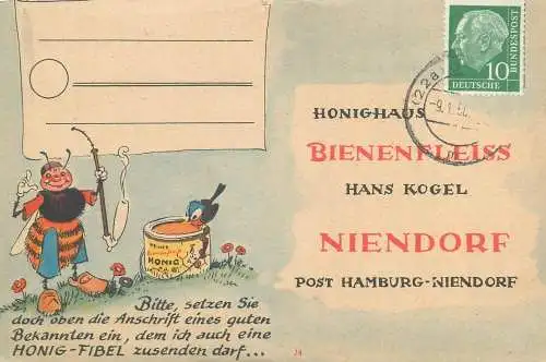 Bienen Insekten vermenschlicht Werbung Honig Niendorf Hans Kogel Bienen post Reklame Allemagne