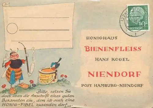 Bienen Insekten vermenschlicht Werbung Honig Niendorf Hans Kogel Bienen post Reklame Allemagne