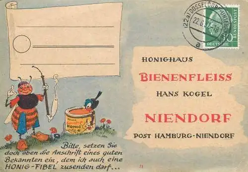 Bienen Insekten vermenschlicht Werbung Honig Niendorf Hans Kogel Bienen post Reklame Allemagne