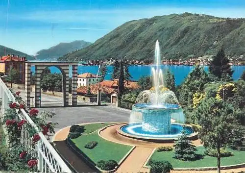 Italy Lombardy Campione d'Italia Lago di Lugano fontana