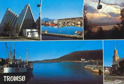 Postcard Norway Tromso multi view