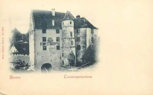 Landvogteischloss Baden castle Switzerland 1900s