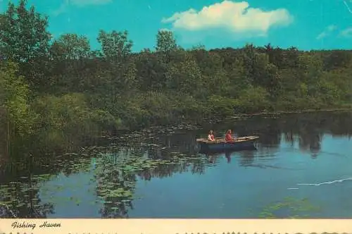 Postcard USA South fishing haven landscape