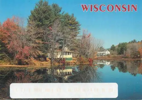 Postcard USA Wisconsin reflections 1997