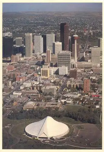 Postcard Canada Calgary Alberta aerial view Lindsay park sports centre 1990