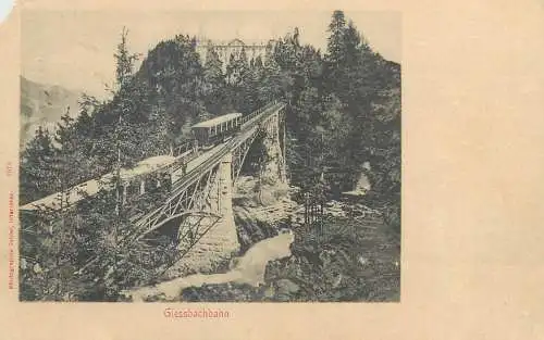 Giessbachbahn Suisse funicular train 1900s