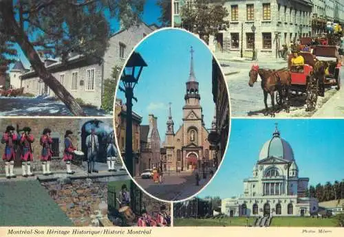 Postcard Canada Montreal son heritage historic Montreal multi view
