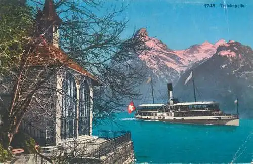 Tellskapelle Suisse 1930 bateau pleasure steamer ship