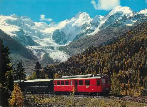 Switzerland postcard Berninabahn bei Morteratsch Graubunden