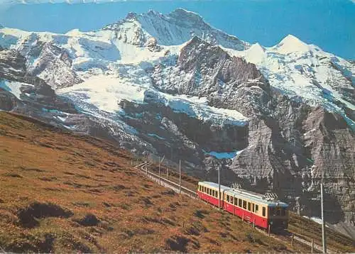 Switzerland postcard Interlaken Jungfraubahn train