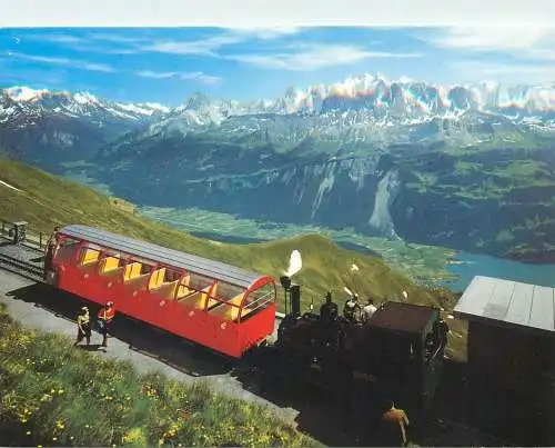 Switzerland postcard Brienzer Rothornbahn Berner Oberland  train