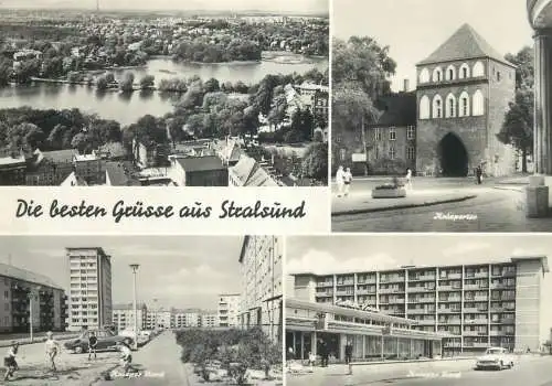 Germany postcard Die besten Grusse aus Stralsund multi view 1973
