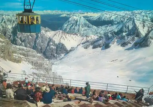 Germany postcard Zugspitze Gipfelterrasse gegen Inntal Zillertaler Stubaier teleferique