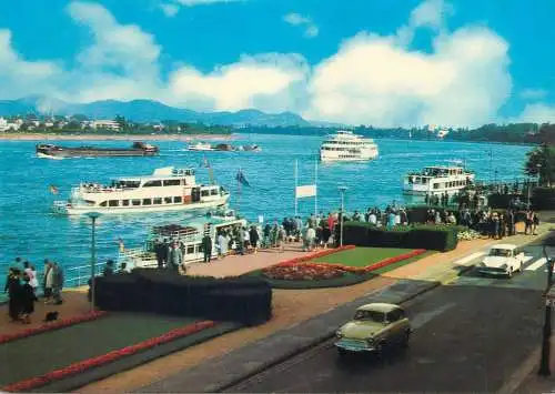 Germany postcard Bonn Rheinpromenade mit blick zum siebengebirge