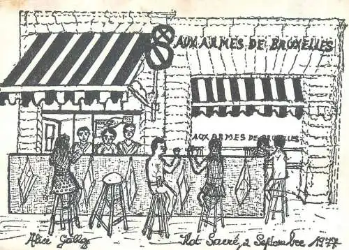 Belgium postcard Bruxelles Ilot Sacre petite rue des Bouchers